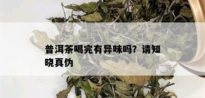 普洱茶喝完有异味吗？请知晓真伪