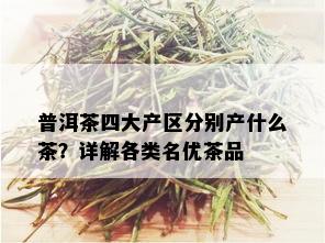 普洱茶四大产区分别产什么茶？详解各类名优茶品