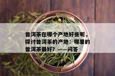 普洱茶在哪个产地好些呢，探讨普洱茶的产地：哪里的普洱茶更好？——问答