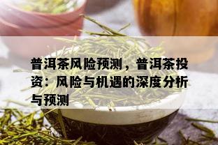 普洱茶风险预测，普洱茶投资：风险与机遇的深度分析与预测