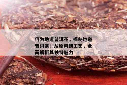 何为地道普洱茶，探秘地道普洱茶：从原料到工艺，全面解析其独特魅力