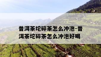 普洱茶坨碎茶怎么冲泡-普洱茶坨碎茶怎么冲泡好喝