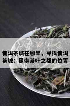 普洱茶城在哪里，寻找普洱茶城：探索茶叶之都的位置