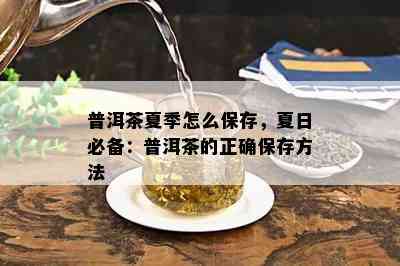 普洱茶夏季怎么保存，夏日必备：普洱茶的正确保存方法