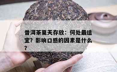 普洱茶夏天存放：何处最适宜？影响口感的因素是什么？