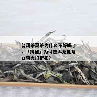 普洱茶夏茶为什么不好喝了，「揭秘」为何普洱茶夏茶口感大打折扣？