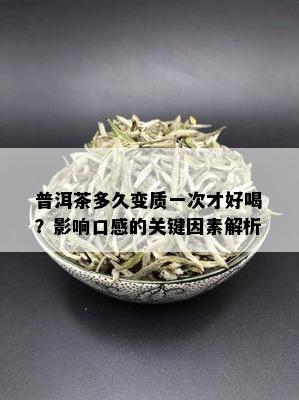 普洱茶多久变质一次才好喝？影响口感的关键因素解析