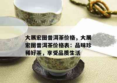 大展宏图普洱茶价格，大展宏图普洱茶价格表：品味珍稀好茶，享受品质生活