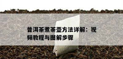 普洱茶煮茶壶方法详解：视频教程与图解步骤