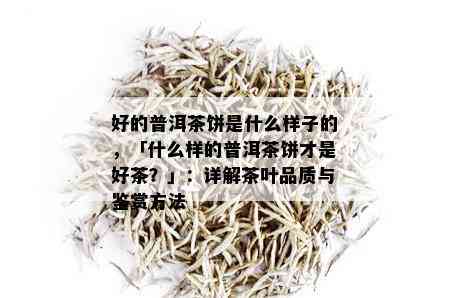 好的普洱茶饼是什么样子的，「什么样的普洱茶饼才是好茶？」：详解茶叶品质与鉴赏方法