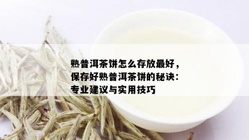 熟普洱茶饼怎么存放更好，保存好熟普洱茶饼的秘诀：专业建议与实用技巧