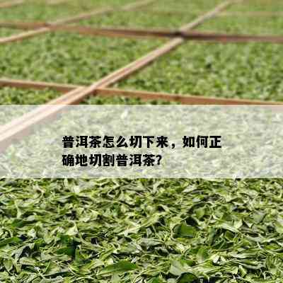 普洱茶怎么切下来，如何正确地切割普洱茶？