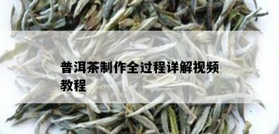 普洱茶制作全过程详解视频教程