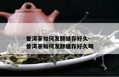 普洱茶如何发酵储存好久-普洱茶如何发酵储存好久喝