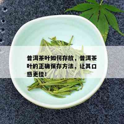 普洱茶叶如何存放，普洱茶叶的正确保存方法，让其口感更佳！