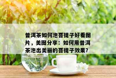 普洱茶如何泡菩提子好看图片，美图分享：如何用普洱茶泡出美丽的菩提子效果？