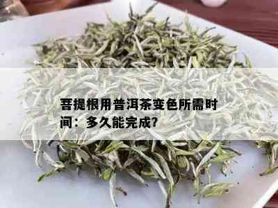 菩提根用普洱茶变色所需时间：多久能完成？