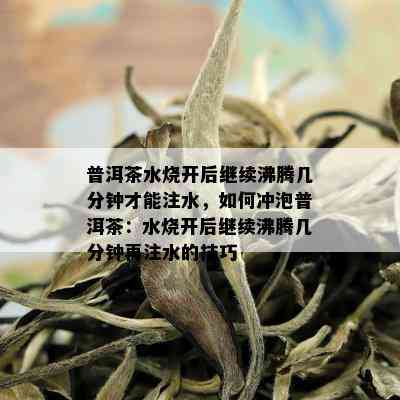 普洱茶水烧开后继续沸腾几分钟才能注水，如何冲泡普洱茶：水烧开后继续沸腾几分钟再注水的技巧