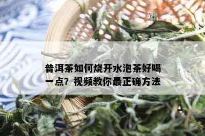 普洱茶如何烧开水泡茶好喝一点？视频教你最正确方法