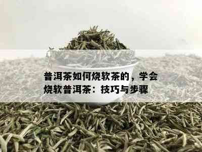 普洱茶如何烧软茶的，学会烧软普洱茶：技巧与步骤