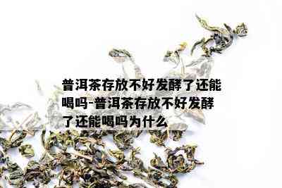 普洱茶存放不好发酵了还能喝吗-普洱茶存放不好发酵了还能喝吗为什么