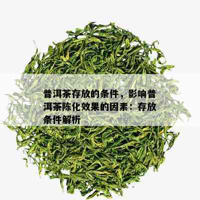 普洱茶存放的条件，影响普洱茶陈化效果的因素：存放条件解析