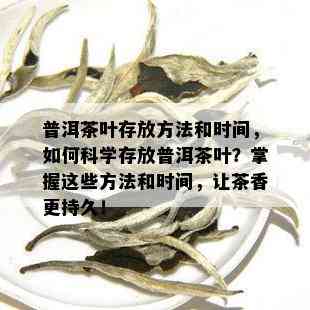 普洱茶叶存放方法和时间，如何科学存放普洱茶叶？掌握这些方法和时间，让茶香更持久！