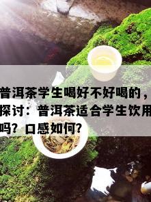 普洱茶学生喝好不好喝的，探讨：普洱茶适合学生饮用吗？口感如何？