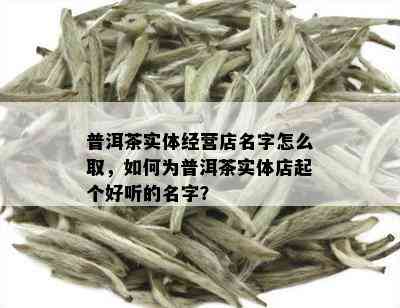 普洱茶实体经营店名字怎么取，如何为普洱茶实体店起个好听的名字？