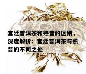 宫廷普洱茶和熟普的区别，深度解析：宫廷普洱茶与熟普的不同之处