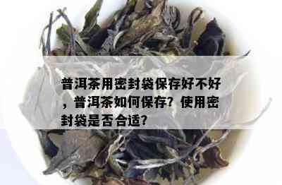 普洱茶用密封袋保存好不好，普洱茶如何保存？使用密封袋是否合适？