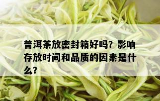 普洱茶放密封箱好吗？影响存放时间和品质的因素是什么？