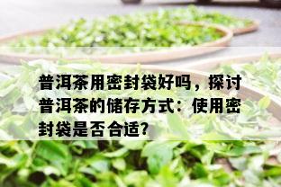 普洱茶用密封袋好吗，探讨普洱茶的储存方式：使用密封袋是否合适？