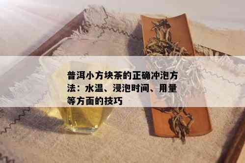 普洱小方块茶的正确冲泡方法：水温、浸泡时间、用量等方面的技巧