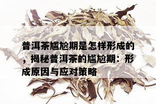 普洱茶尴尬期是怎样形成的，揭秘普洱茶的尴尬期：形成原因与应对策略