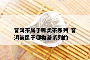 普洱茶属于哪类茶系列-普洱茶属于哪类茶系列的