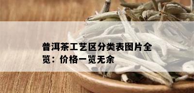 普洱茶工艺区分类表图片全览：价格一览无余