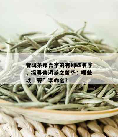 普洱茶带菁字的有那些名字，探寻普洱茶之菁华：哪些以“菁”字命名？