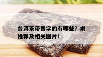 普洱茶带菁字的有哪些？求推荐及相关图片！