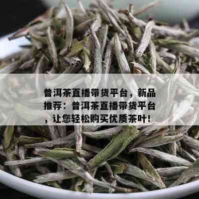 普洱茶直播带货平台，新品推荐：普洱茶直播带货平台，让您轻松购买优质茶叶！