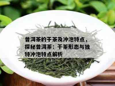 普洱茶的干茶及冲泡特点，探秘普洱茶：干茶形态与独特冲泡特点解析