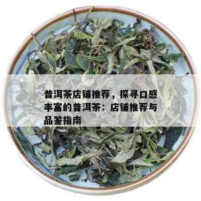 普洱茶店铺推荐，探寻口感丰富的普洱茶：店铺推荐与品鉴指南