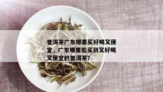 普洱茶广东哪里买好喝又便宜，广东哪里能买到又好喝又便宜的普洱茶？