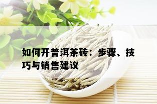 如何开普洱茶砖：步骤、技巧与销售建议