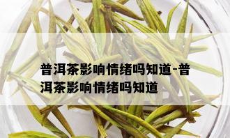 普洱茶影响情绪吗知道-普洱茶影响情绪吗知道