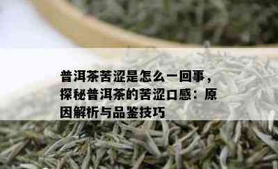 普洱茶苦涩是怎么一回事，探秘普洱茶的苦涩口感：原因解析与品鉴技巧