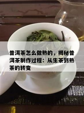 普洱茶怎么做熟的，揭秘普洱茶制作过程：从生茶到熟茶的转变