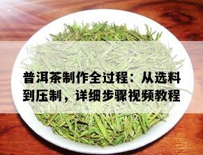 普洱茶制作全过程：从选料到压制，详细步骤视频教程