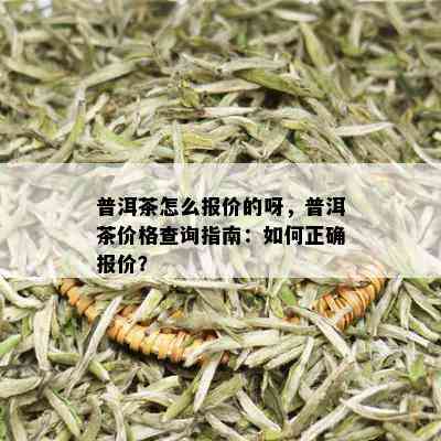 普洱茶怎么报价的呀，普洱茶价格查询指南：如何正确报价？