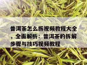 普洱茶怎么拆视频教程大全，全面解析：普洱茶的拆解步骤与技巧视频教程